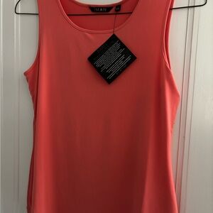 IMAN Coral Sleeveless Scoop Neck Tank Top